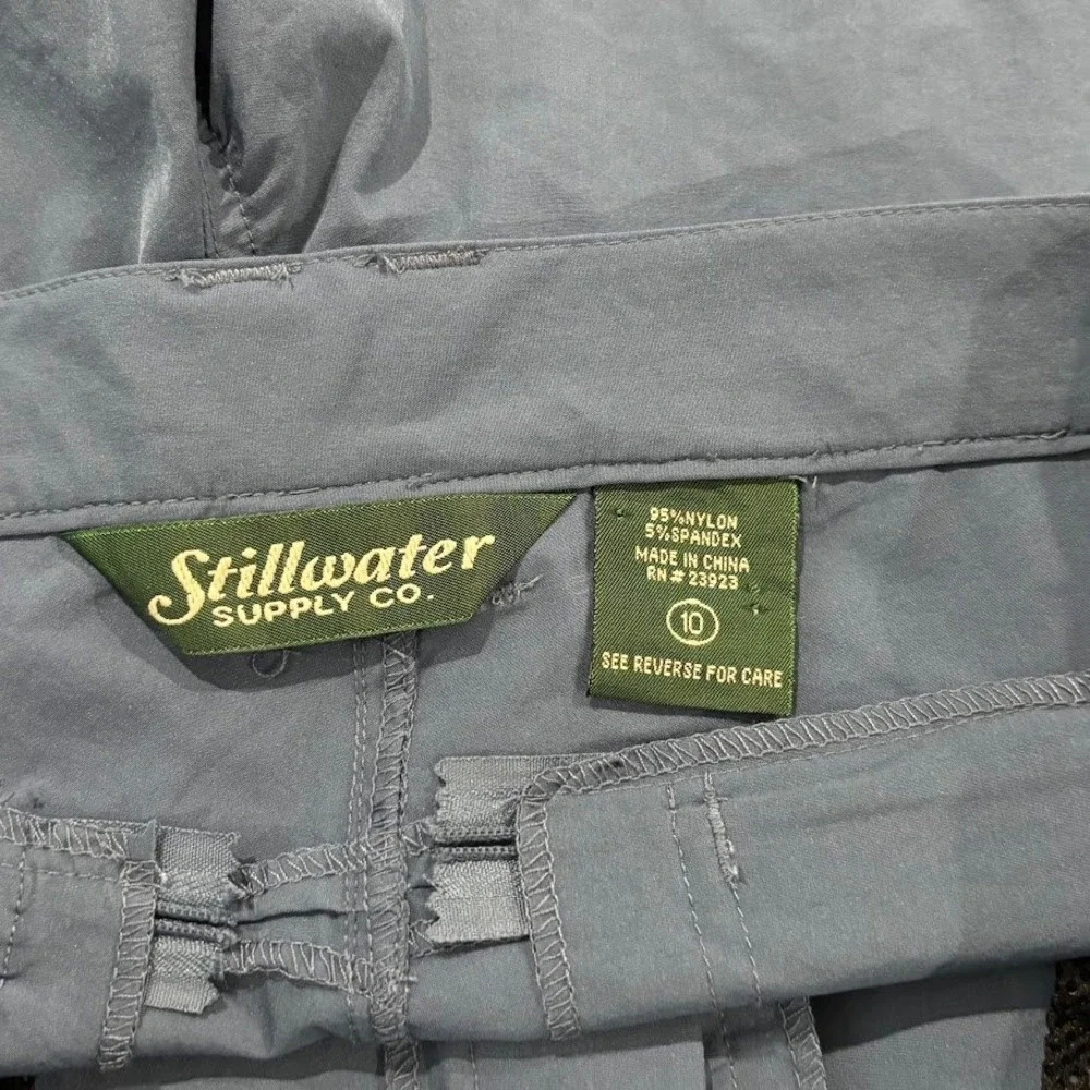 Stillwater Supply Co Hiking Shorts Wms 10 Blue Nylon Spandex Stretch Outdoor NEW